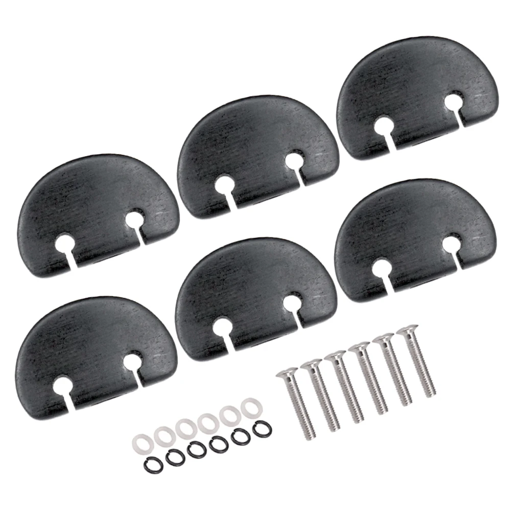 6 pcs schwarz gitarre tuning pegs tasten mechaniken knöpfe mit schrauben kit für akustische elektrische gitarren mit schrauben free global s