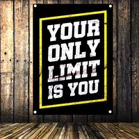 your only limit is you motivational workout posters exercise banners wall art flags canvas painting tapestry gym wall decor