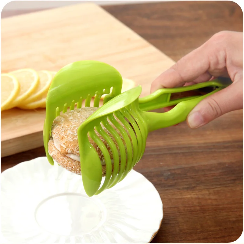 

Plastic Potato Slicer Tomato Cutter Tool Shreadders Fruit Lemon Cutting Holder Slice Assistant Cooking Tool Kitchen Accessories