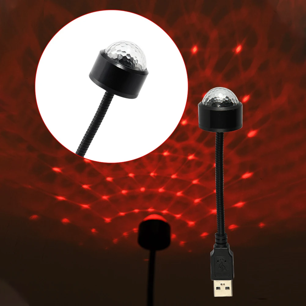Car Roof Projection Light USB Portable Star Night Light Adjustable LED Galaxy Atmosphere Light Interior Ceiling Projector
