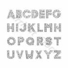 Алфавит Стразы для браслета, ожерелья, брелка, ошейника для женщин и детей, 8 мм, скользящие шармы в виде букв A-Z