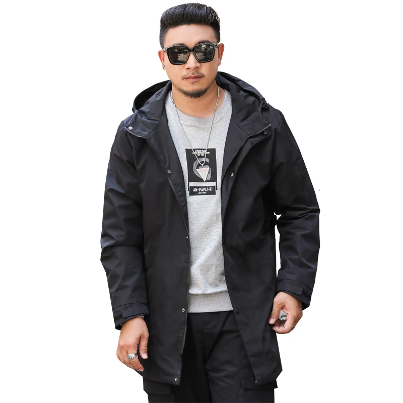 

Plus Size 5xl 6xl 7xl 8xl Fitness Mid-long Men Jacket 2020 New Autumn Jacket Men Casual Windbreaker Thin Coat Men Youth