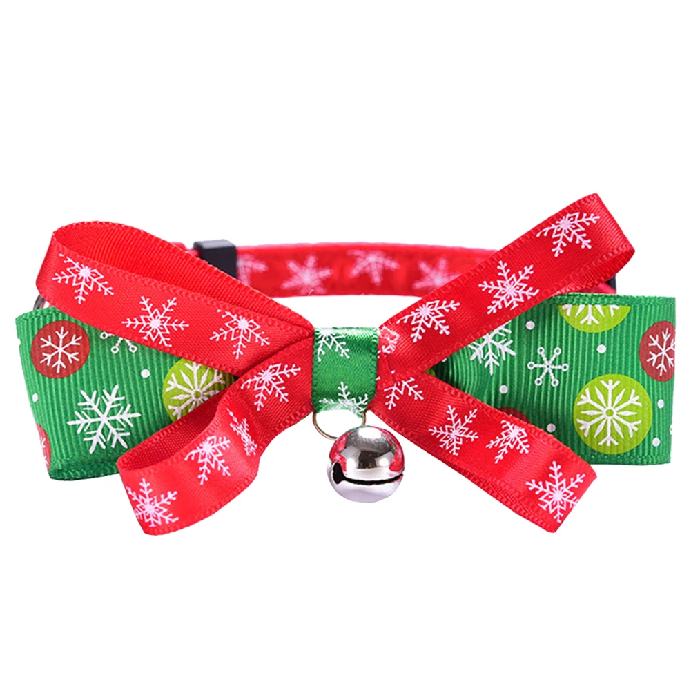

Styling Buckle Decoration Adjustable Accessories Pet Collar Dog Cat Christmas Series Cute Anti-lost Fashion Easy Wear Bow Bell