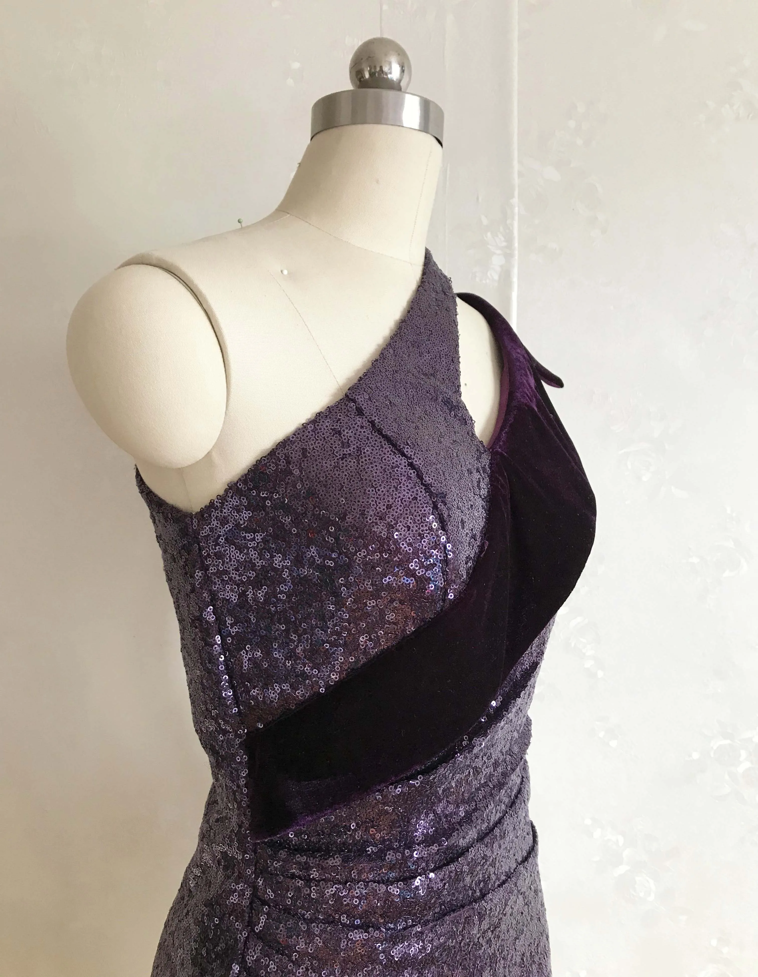 Сексуальное Фиолетовое Платье Vestidos De Fiesta с вырезом на одно плечо длинным рукавом