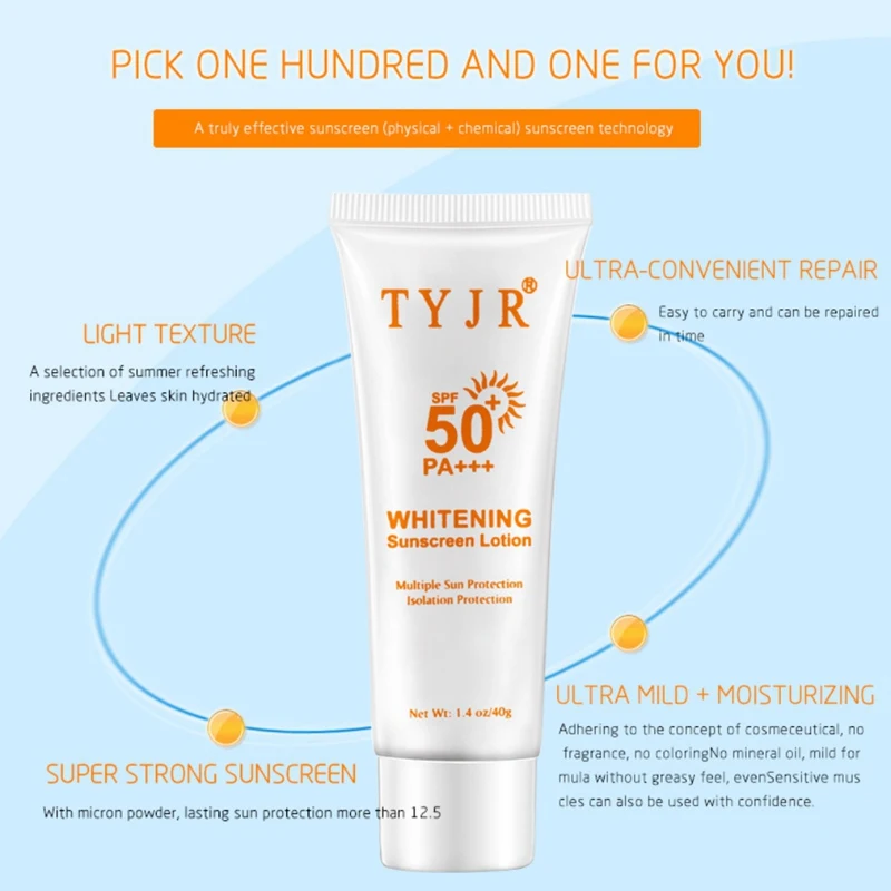 Солнцезащитный крем SPF50 отбеливающий для тела блокирующий кожу защищать сливки