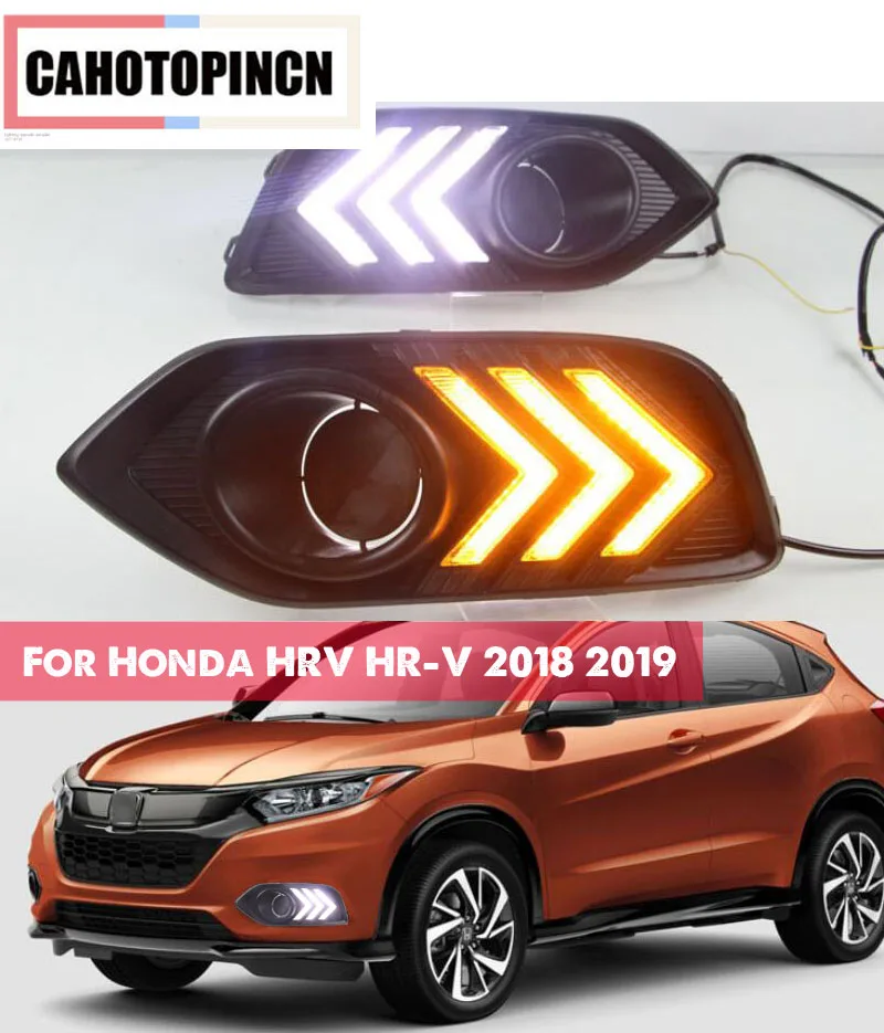 Для Honda вариабельности сердечного ритма HR V 2019 отложным воротником желтый сигнал