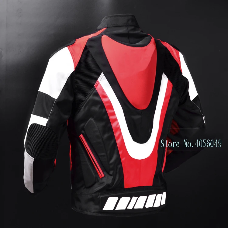 

Red Motorcycle Waterproof Oxford Cloth 600D PU Racing Jacket with Hump DA010