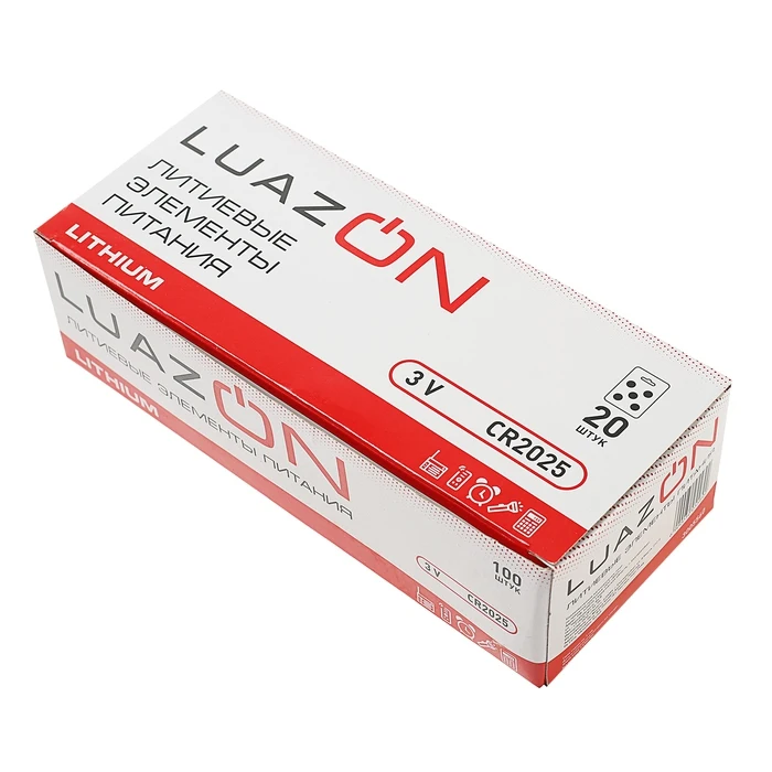 Батарейка литиевая LuazON CR2025 3V блистер 5 шт | Электроника