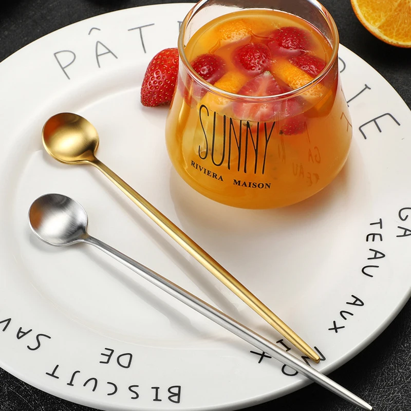 Ложка для кофе из нержавеющей стали креативная круглая квадратная форма