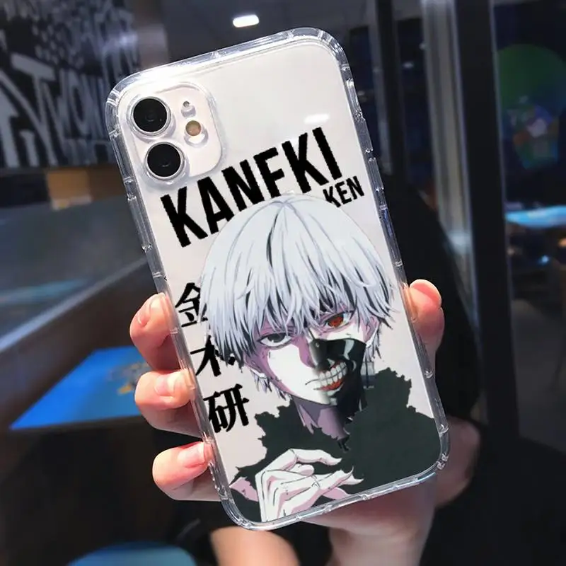 

Tokyo Ghoul Kaneki Ken Anime Phone Case Transparent for iPhone 11 12 mini pro XS MAX 8 7 6 6S Plus X 5S SE 2020 XR