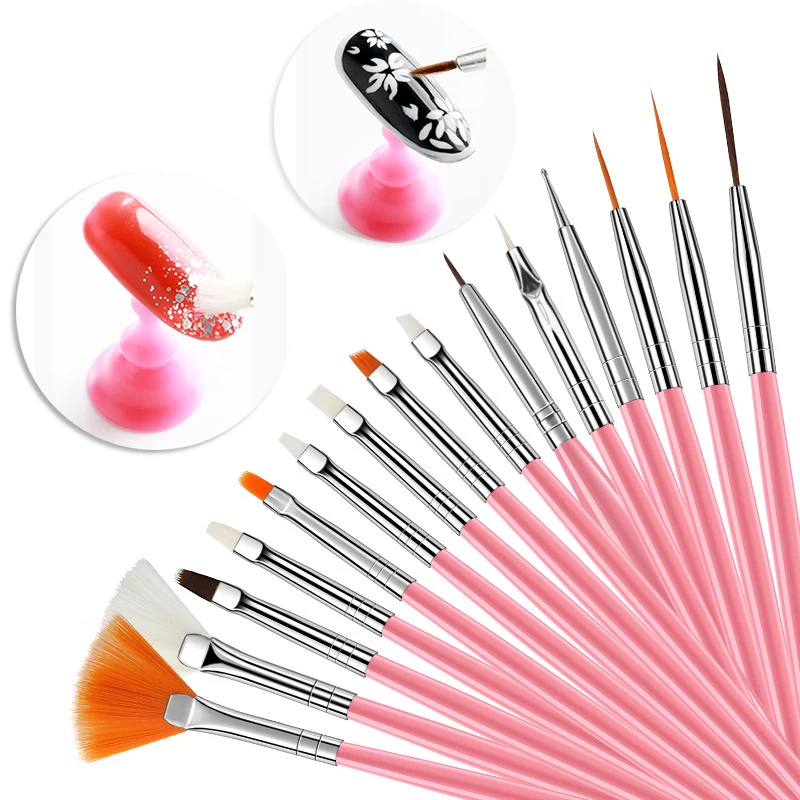 Nail Art Polish Painting Drawing Pen DIY Nail Design Manicure Nail Brushes for Manicure Tools UV Gel Polish Nail Art Brush Set