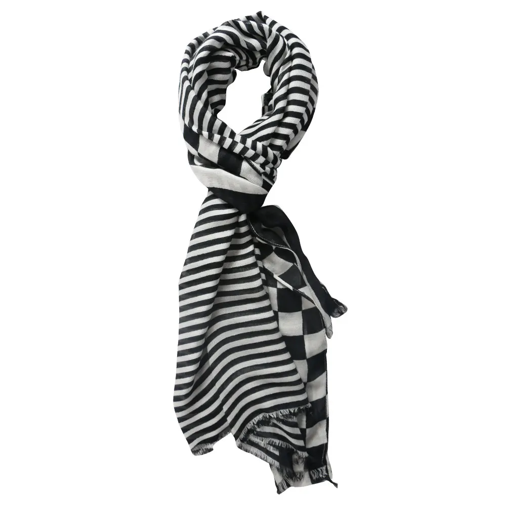 Хит модный красивый мягкий хлопковый длинный шарф в полоску для женщин и девушек