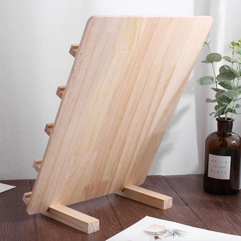 

2 Pcs Wood Jewelry Display Necklace Charms Jewelry Display Tray Pendant Earrings Display Tag Card, 5 Layers & 4 Layers