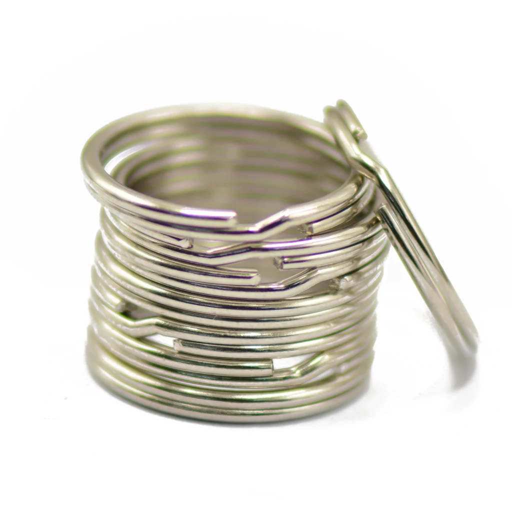 50 шт 18 мм брелок круглая пряжка зажим кольцо для ключей из нержавеющей стали