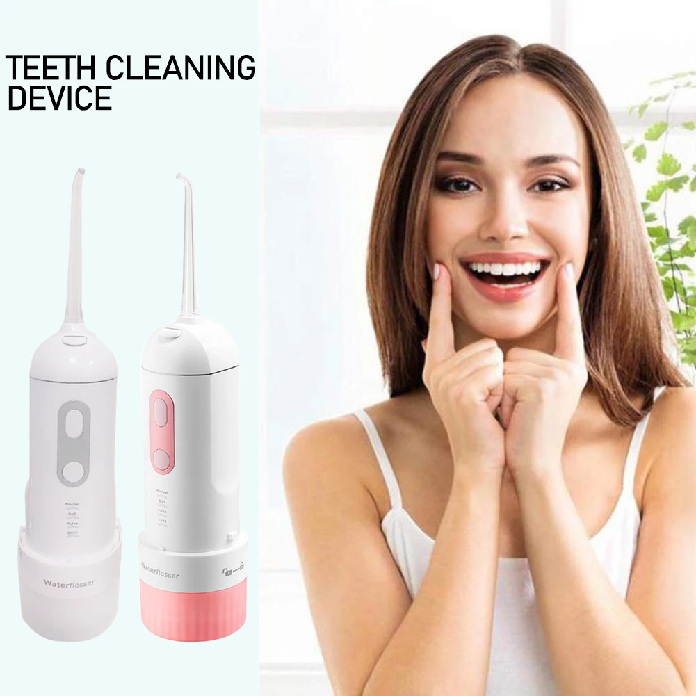 

3 Modes Household Electric Dental Floss Teeth Cleaner Ultrasonic Electric Oral Irrigator Teeth Cleaner with 5pc Washing Pipe