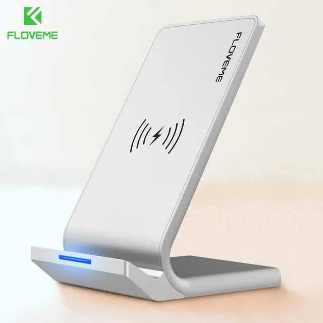 FLOVEME Qi Беспроводная зарядная подставка для iPhone X XS MAX XR 8 Plus samsung S10 S9 S8 Note 10 быстрая Беспроводная зарядная док-станция - Тип штекера: White