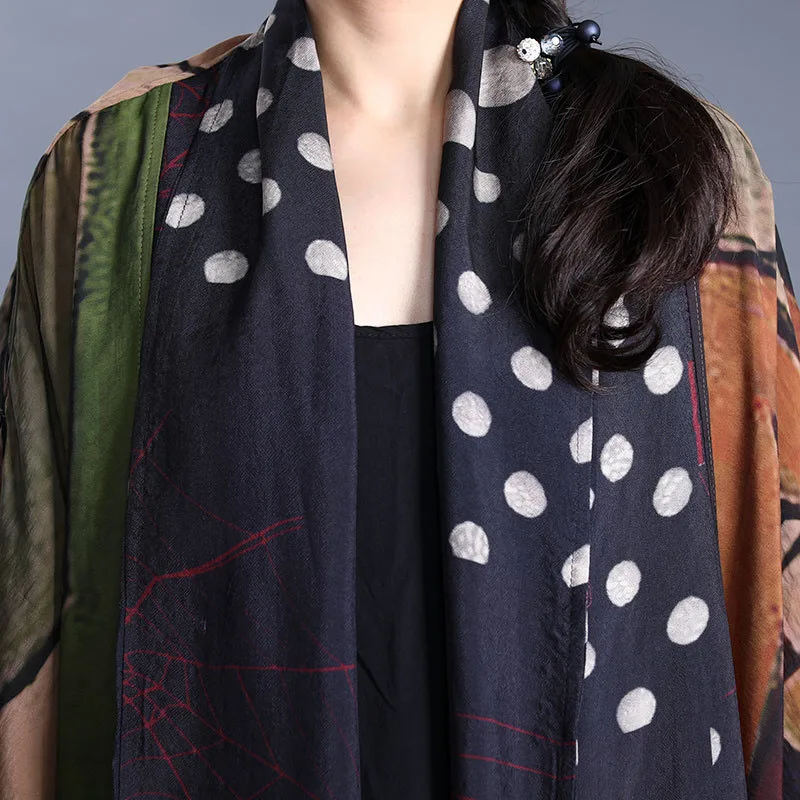 Женский кардиган с цветочным принтом Johnature весеннее пальто-кардиган размера плюс