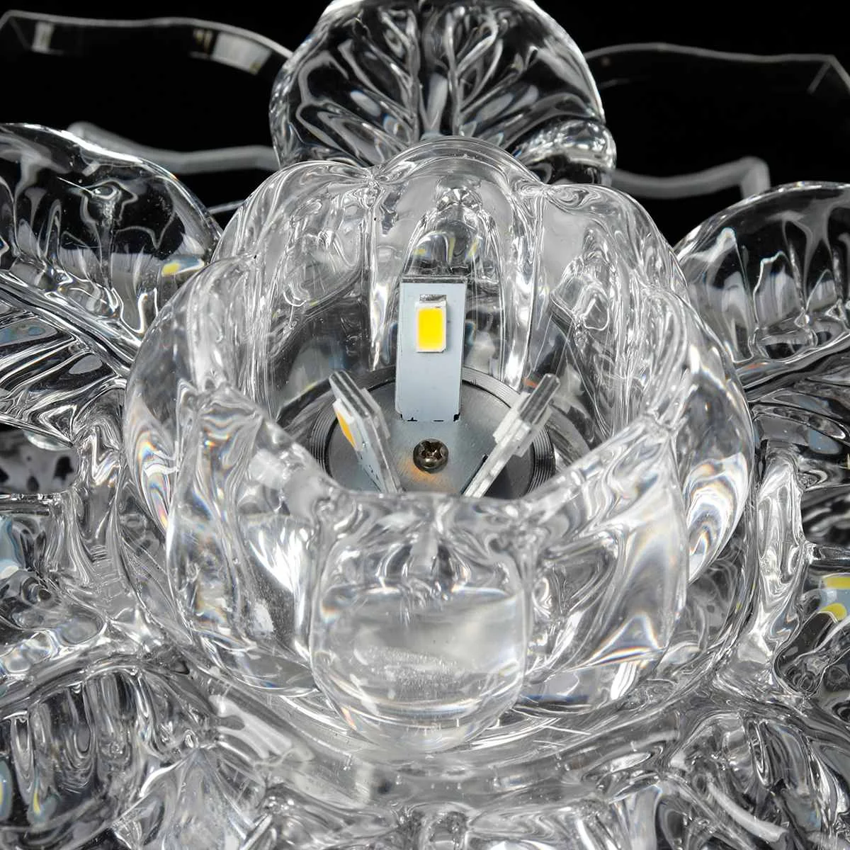 

Modern LED Crystal Ceiling Light Flower Shape Crystal Ceiling Lamp Home Decoration Balcony Lamp Porch Light Corridors Light