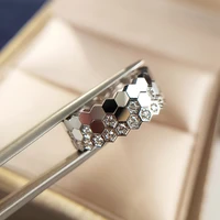 caoshi fashion simple design women rings for wedding low key rose gold colorsilver color female engagement finger ring jewelry