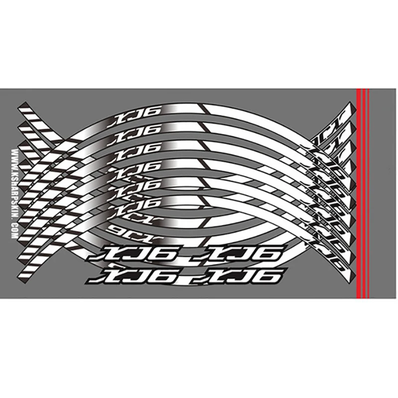 

Motorcycle Inner Tires Front and Rear Wheel Reflective Stickers Decal Set Accessories For Yamaha XJ6 xj6 With logo XJ6