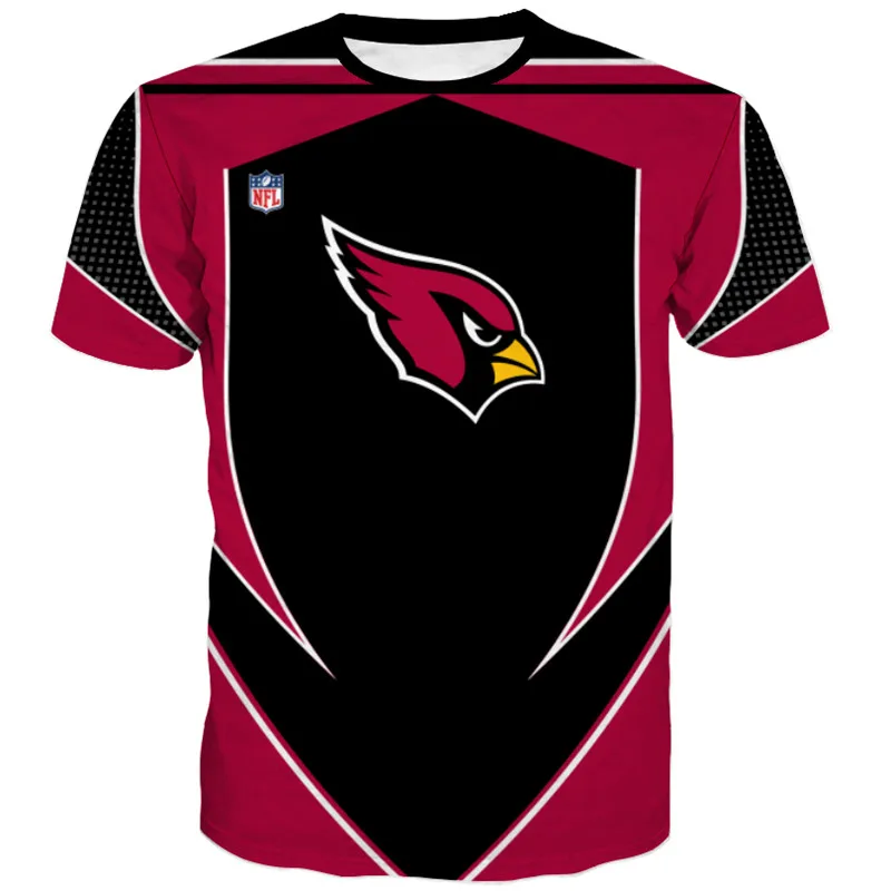 Мужская Повседневная футболка Аризона с коротким рукавом красная черная