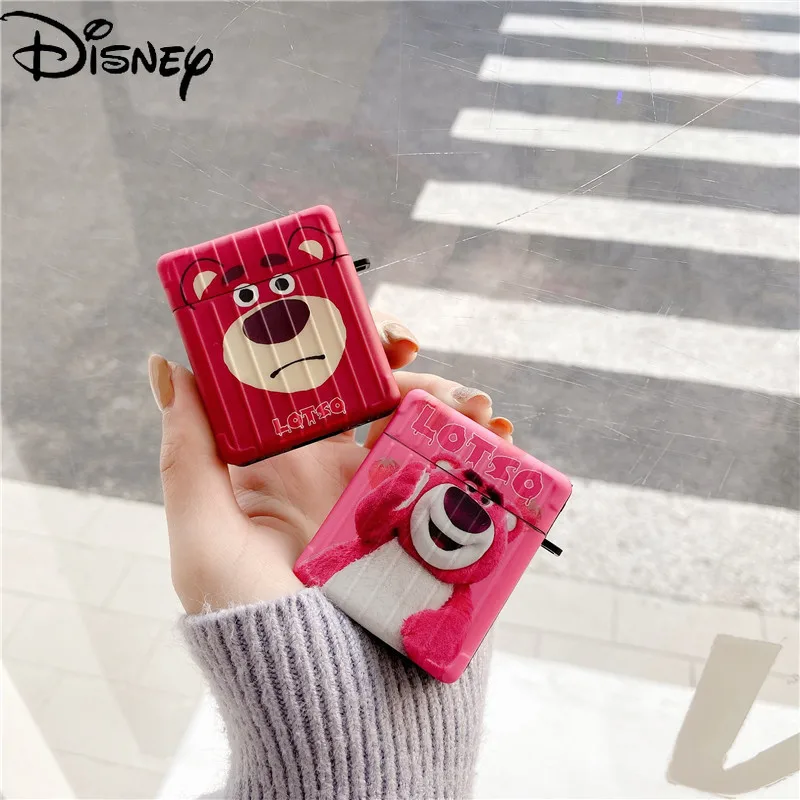 

Disney pink strawberry bear girl Bluetooth-compatible wireless earphone sleeve for iPhone airpods 1/2/pro3 earphone sleeve
