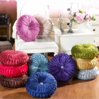 round pumpkin pleated seat cushion pillow pouf soft velvet comfortable throw sofa home decor cojines coussin