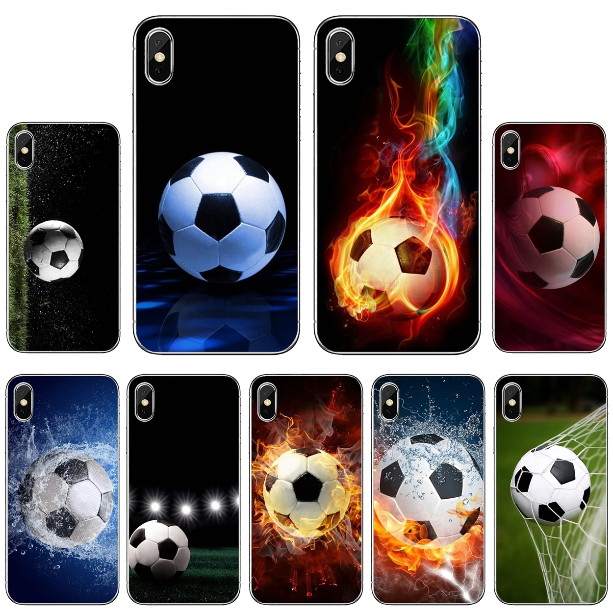 Мягкий чехол для Samsung Galaxy S10E S20 FE Note 10 20 Edge Lite Plus Ultra Alpha Core Prime Sport-Hobby-Fire-Football-Soccer-Ball |