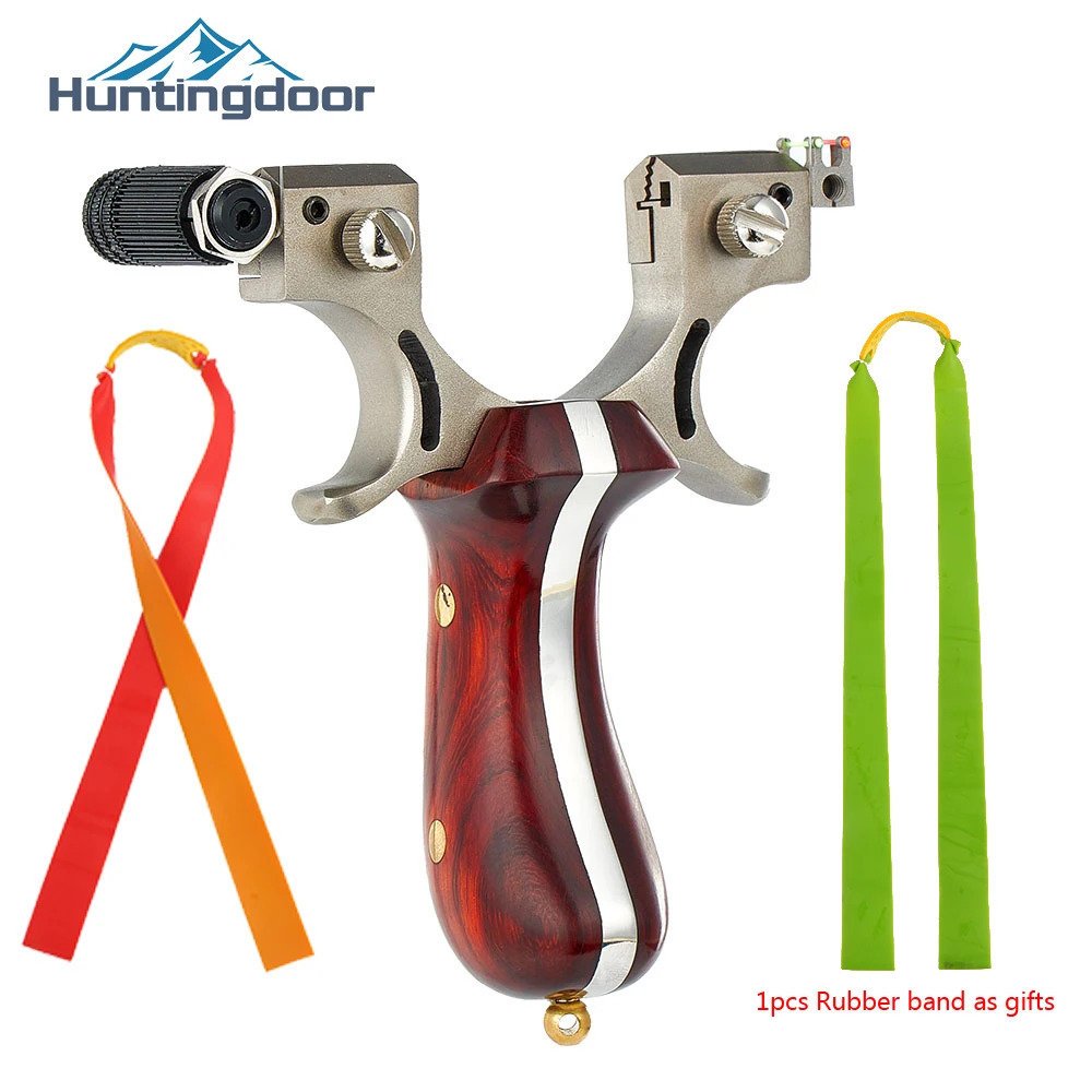 Huntingdoor съемка Slingshot paintball изогнутая ручка двойная Резиновая лента стальные детали
