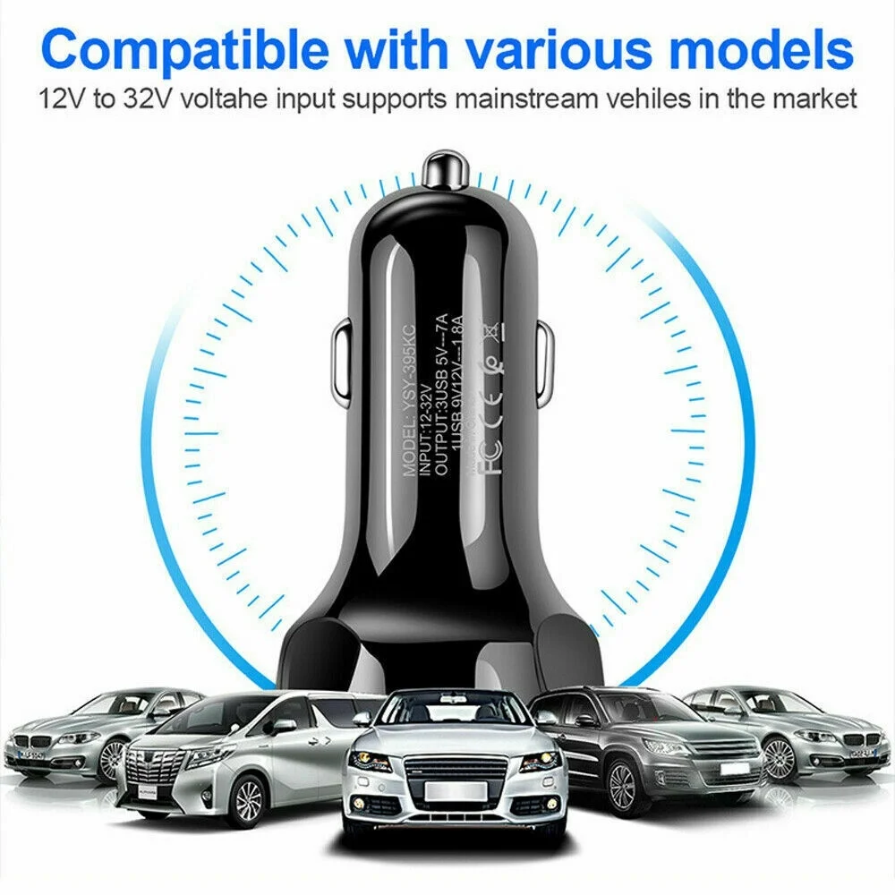 Новое универсальное автомобильное зарядное устройство QC 3 0 с тройным USB портом