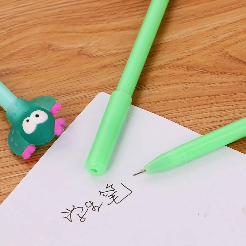 

20 pcs Creative Simulation Cactus Pen Cute Cartoon Learning Stationery Water-Based Paint Pen Black Needle Office Pen