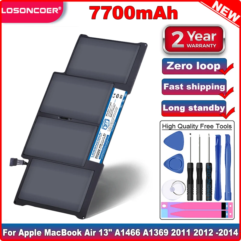 Аккумулятор A1405 для ноутбука Apple 7700 мАч 13 дюймов A1466 A1369 2011 2012 2014 замена a1405