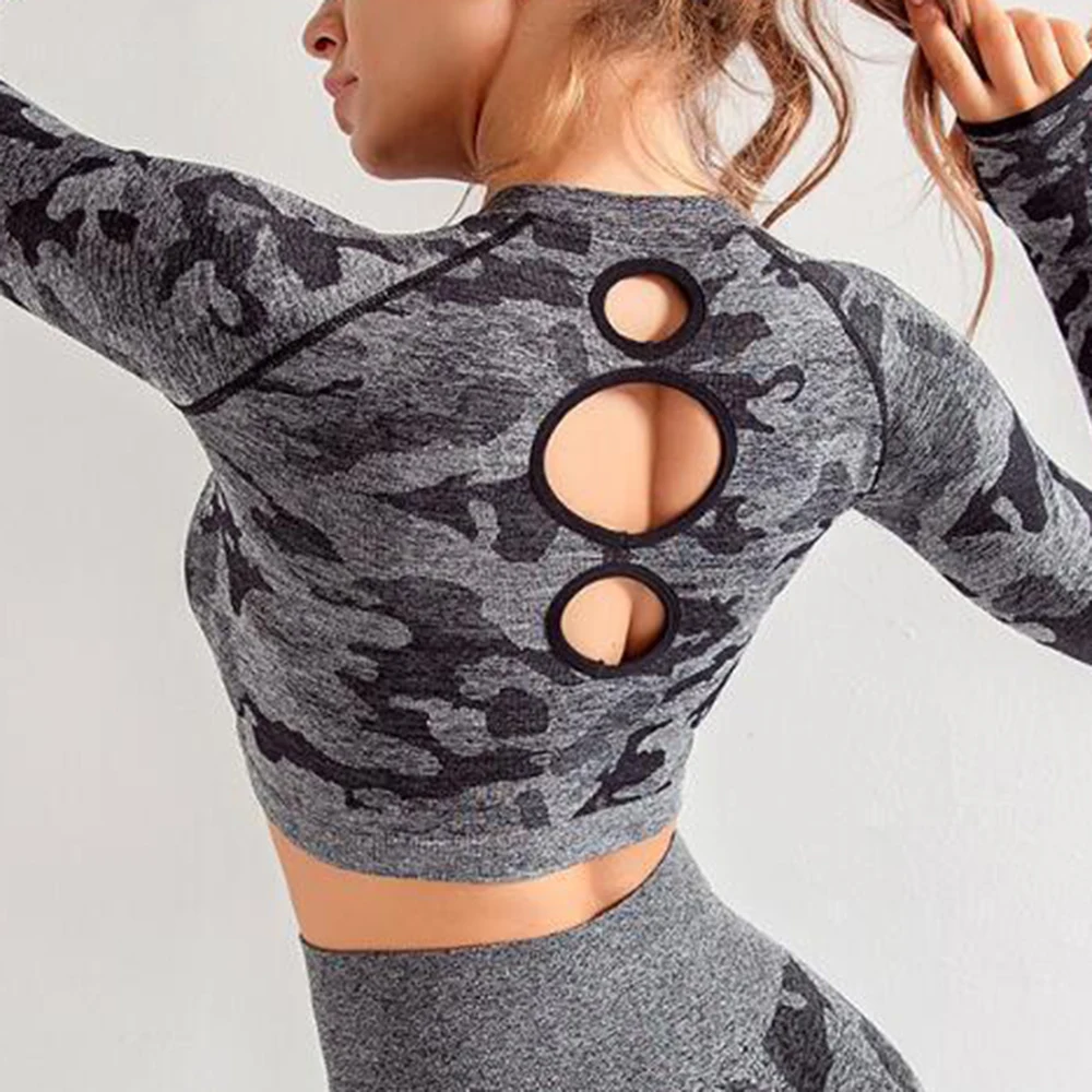 

Camouflage Women Seamless Fitness Yoga Bra Push Up Sport Women Shockproof Bras Athletic Vest Gym Shirt Breathable Sportswear