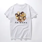 Футболка мужская летняя с принтом Атака Титанов, 100% хлопок, одежда в уличном стиле с принтом из мультфильмов