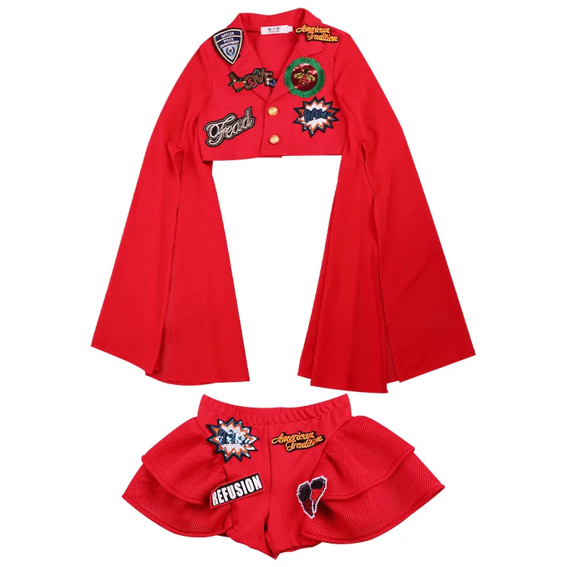 Juanzi Ling style children's show clothes fashionable little compere dress suit girls jazz dance performance |
