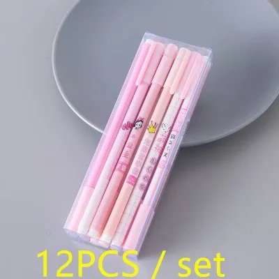 12/8/6 шт./компл. цвет Ручка гелевая Kawaii Boligrafos Kawaii С ультратонким стержнем милые корейские канцелярские принадлежности - Цвет: A0587