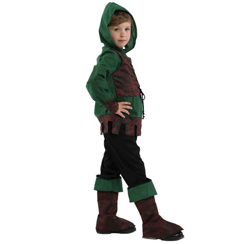 Пурим мальчик Охотник Робин Гуд Костюм Хэллоуин шеруд лес герой сценическое шоу