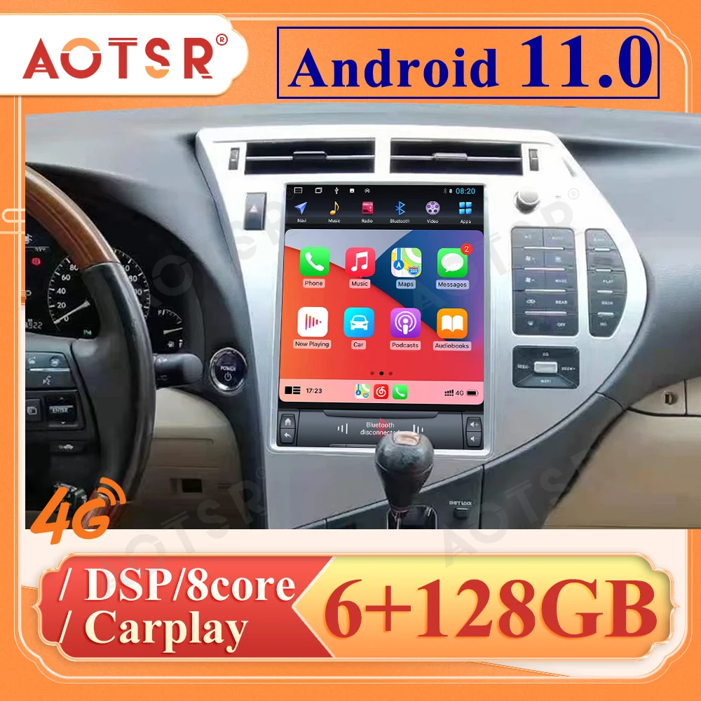 

Android 11 6+128GB 12.1" Screen For Lexus RX 2007-2014 Tesla Carplay Car Radio Multimedia Auto DVD Player Navig Stereo GPS 2 din