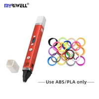 myriwell 3d pen absplapcl filament led screen speed adjustable 3d painting creative best gift pens for kids beginner ru stock