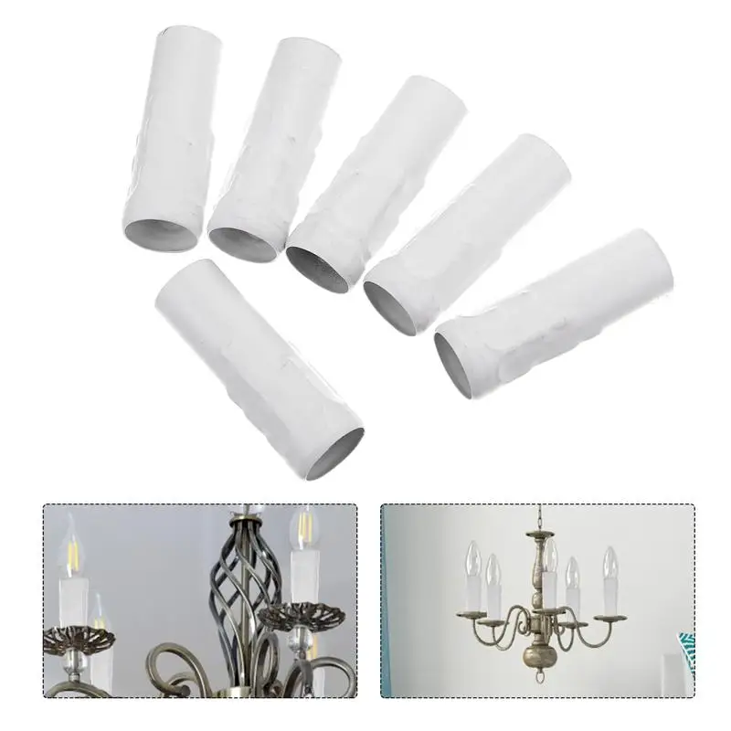 

Candle Chandelier Covers Socket Cover Light Drip Sleeve Sleeves Candelabra Holder Metallic E14 Accessotries Parts