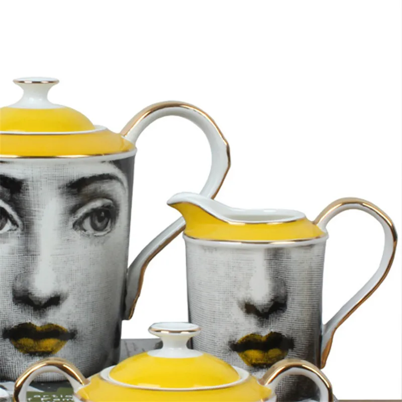 Итальянская чашка кофейная из костяного фарфора кофейный молочный кувшин ретро