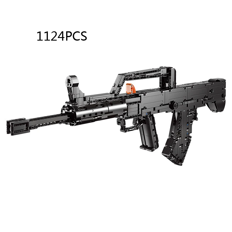 

Modern military world war gun building block weapon China 95 Automatic Rifle model bricks with shotting assemble toy collection