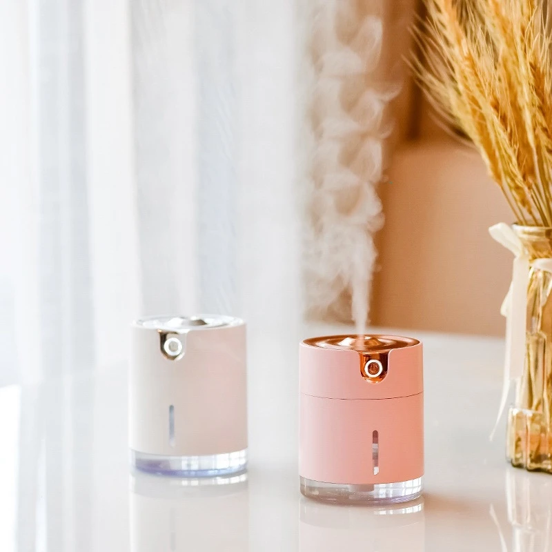 Water Pattern Wireless Air Humidifier Ultrasonic USB Rechargeable Aroma Essential Oil Diffuser for Travel Office Pink | Бытовая техника