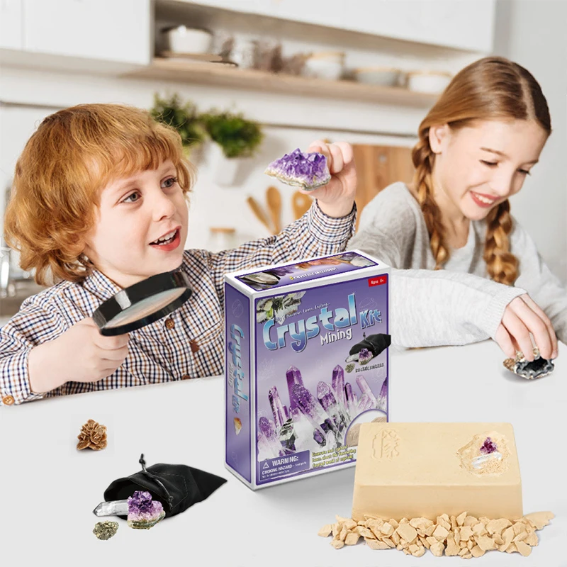 

Digging up fossils toy DIY archaeological excavation kit crystal fossil mining kit kids learning educational craft assembly toys