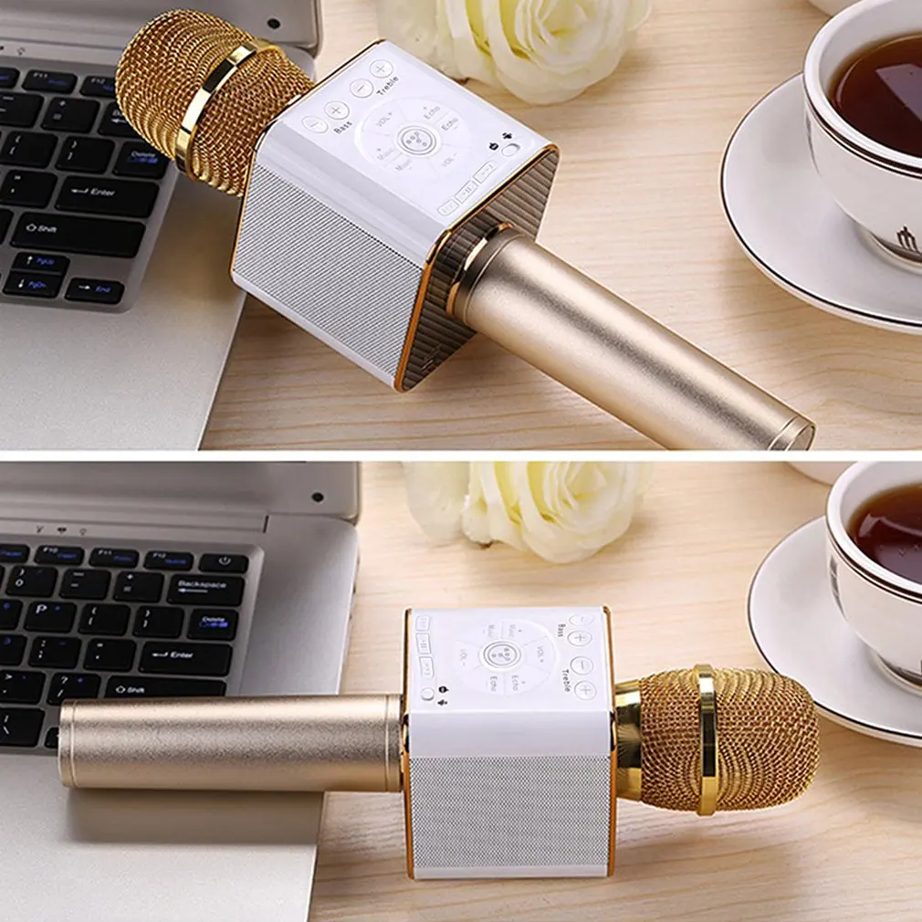 

Wireless Karaoke Microphone Portable Handheld Bluetooth 4.2 Microphone Speaker Record Function KTV Player for iOS/Android