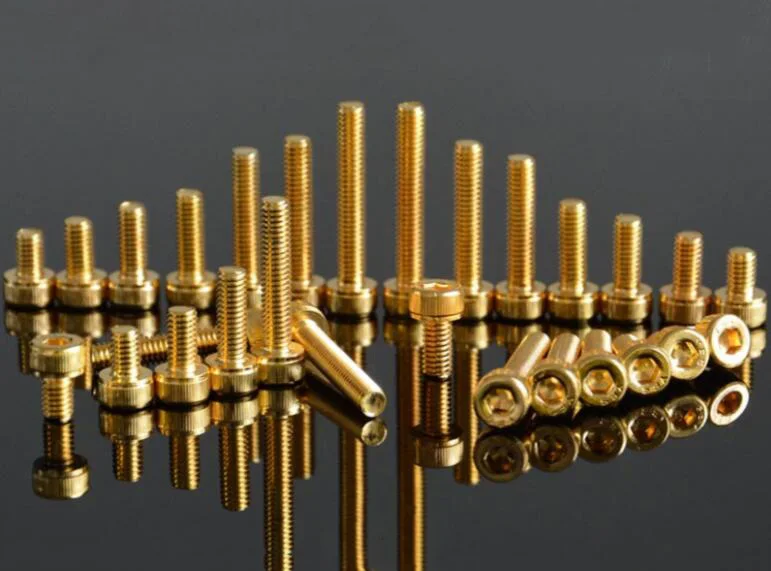 4 шт. болты с шестигранной головкой M5 накатанной титановым покрытием класса 12 9