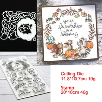 animal wreath metal cutting dies and stamps stencil for diy scrapbooking photo album embossing decorative craft die