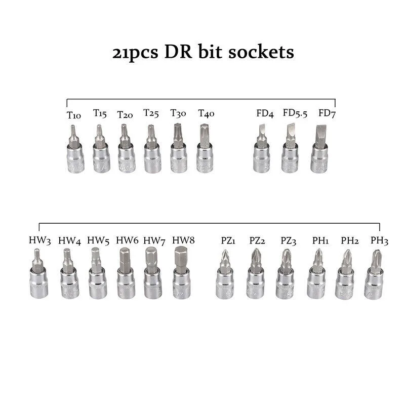 Универсальный Удлинительный ключ комплект насадок с храповым механизмом 1/4