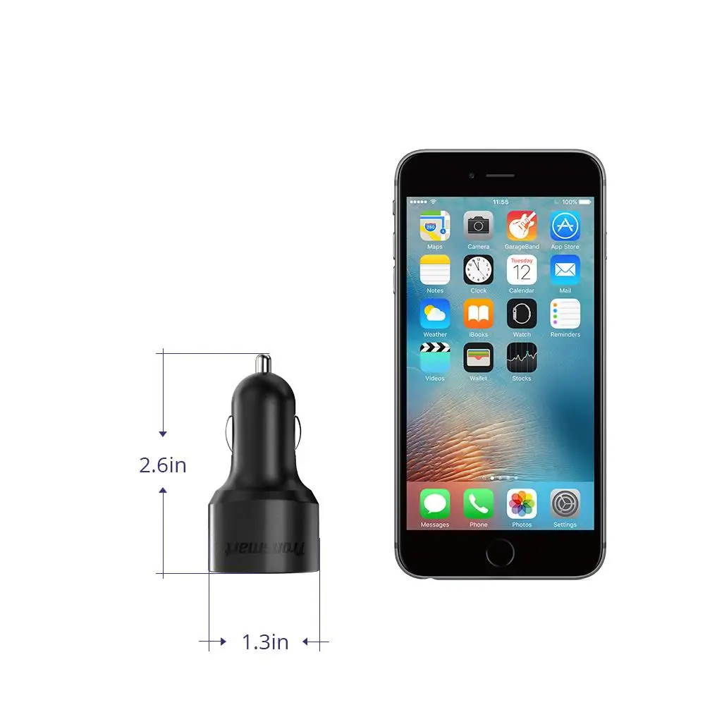Tronsmart C2P изготовления 42вт USB-C 2-Порты и разъёмы автомобиля Зарядное устройство с Мощность доставки для Google Pixel/Pixel XL/MacBoo/iPad Pro