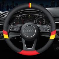 new for audi fashion sports 3 lines leather car steering wheel cover for rs5 rs6 a3 a4 a5 a6 a7 a8 q3 q5 q7 q8 s4 s3 s5 s6 s8